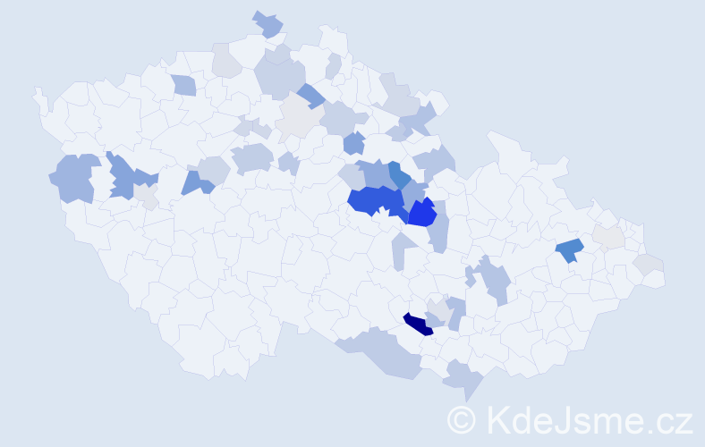 Příjmení: 'Binko', počet výskytů 177 v celé ČR