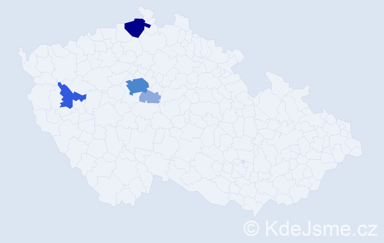 Příjmení: 'Kumpf', počet výskytů 11 v celé ČR