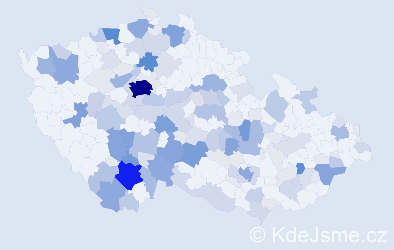 Příjmení: 'Dědič', počet výskytů 585 v celé ČR