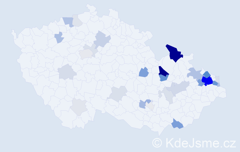 Příjmení: 'Sroka', počet výskytů 113 v celé ČR