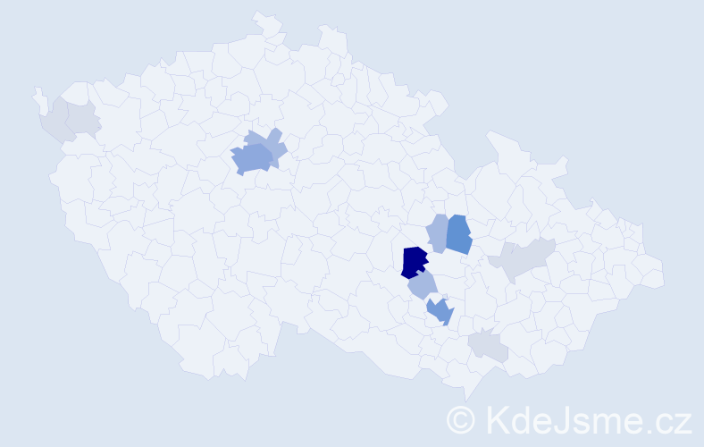Příjmení: 'Nečesánek', počet výskytů 51 v celé ČR