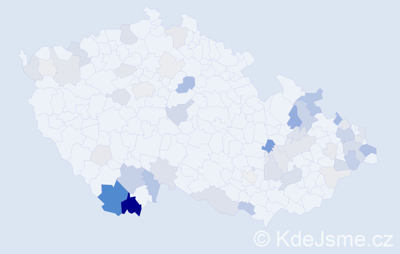 Příjmení: 'Papaj', počet výskytů 158 v celé ČR