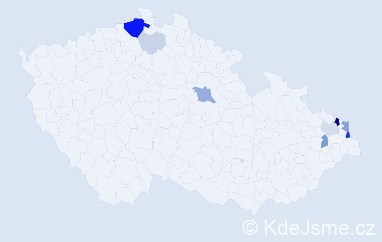 Příjmení: 'Čeřenská', počet výskytů 28 v celé ČR