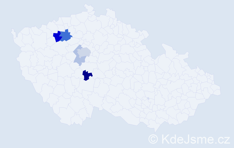 Příjmení: 'Primáková', počet výskytů 10 v celé ČR