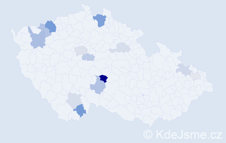 Příjmení: 'Neuber', počet výskytů 27 v celé ČR