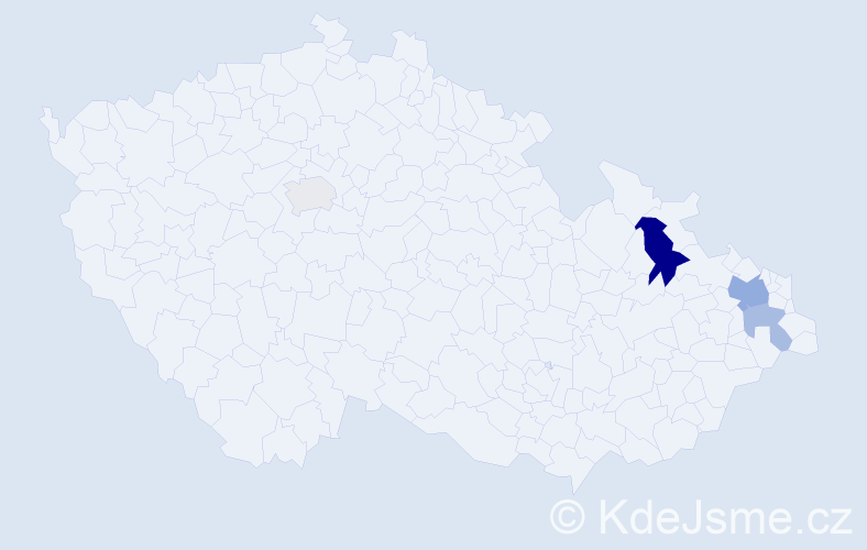 Příjmení: 'Dembovská', počet výskytů 8 v celé ČR