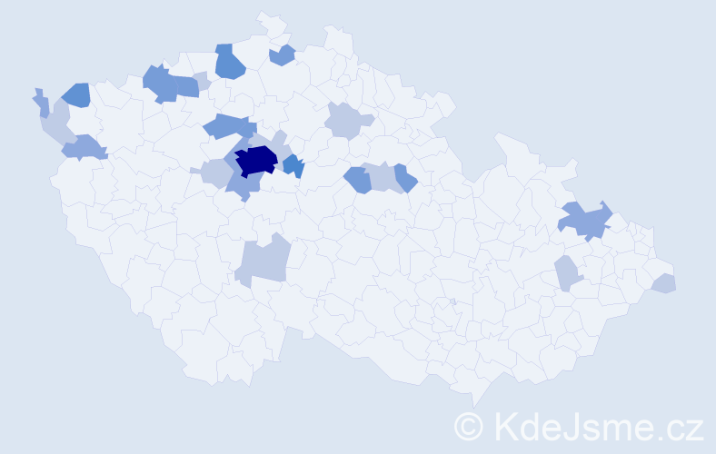 Příjmení: 'Bada', počet výskytů 63 v celé ČR