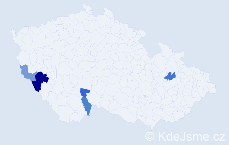 Příjmení: 'Kaliánko', počet výskytů 8 v celé ČR