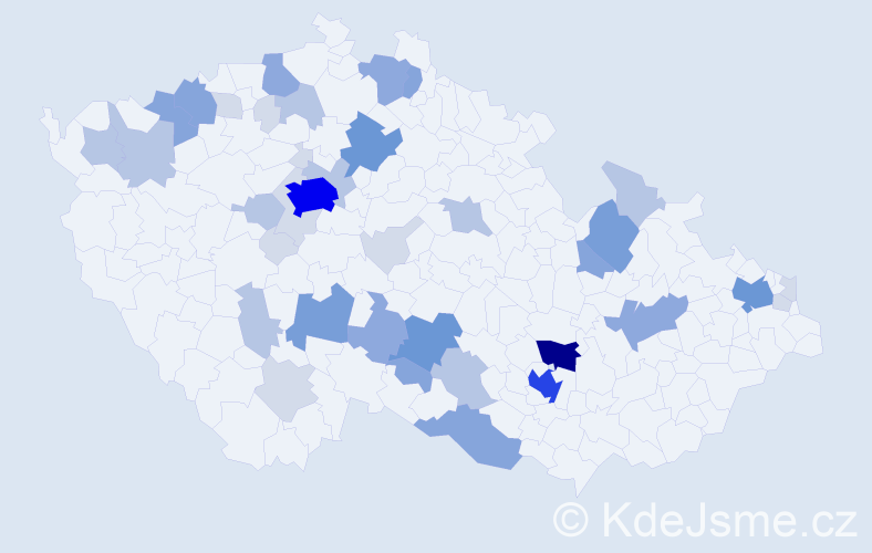 Příjmení: 'Foit', počet výskytů 133 v celé ČR