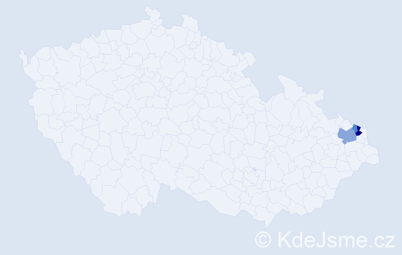 Příjmení: 'Kuzniciusová', počet výskytů 7 v celé ČR