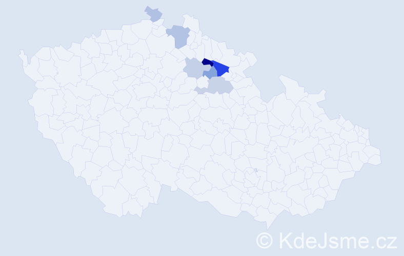 Příjmení: 'Vinšálková', počet výskytů 15 v celé ČR