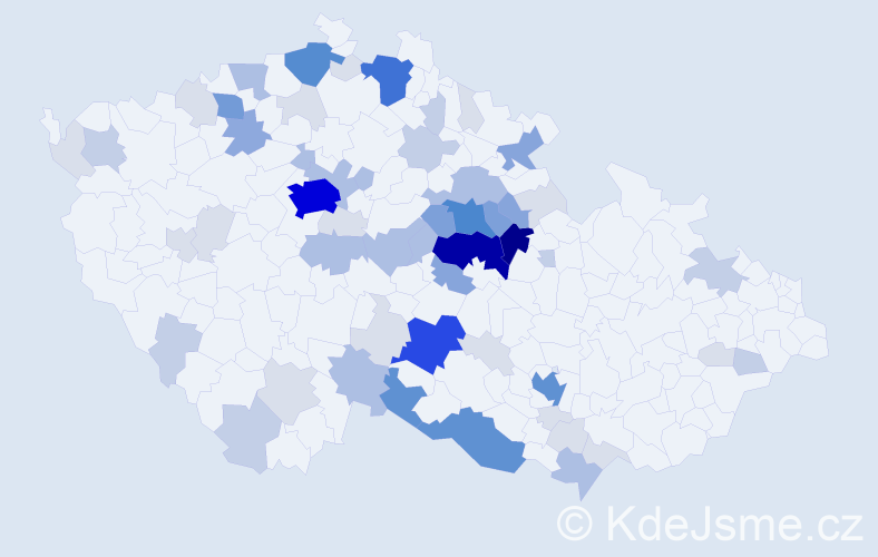 Příjmení: 'Vrátil', počet výskytů 236 v celé ČR