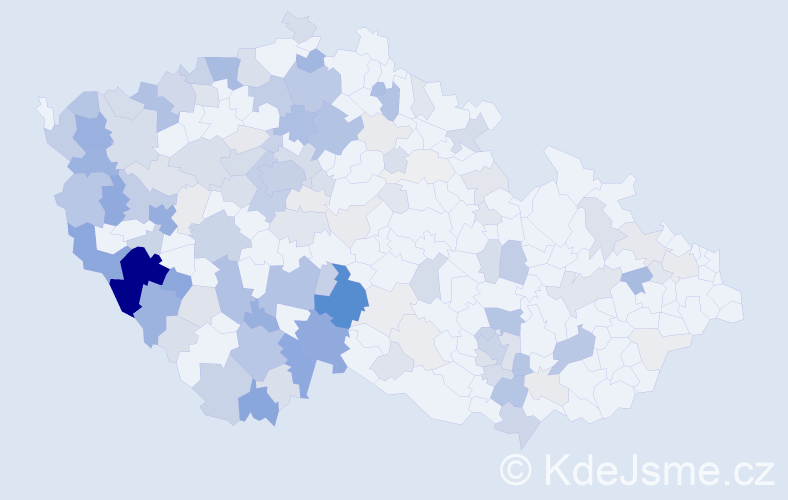 Příjmení: 'Mazanec', počet výskytů 549 v celé ČR