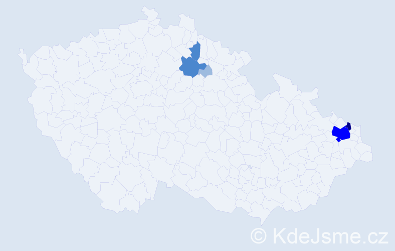 Příjmení: 'Rechtoris', počet výskytů 12 v celé ČR