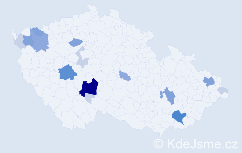 Příjmení: 'Kromková', počet výskytů 46 v celé ČR