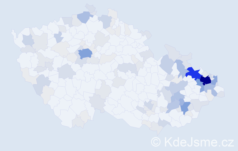 Příjmení: 'Vajda', počet výskytů 484 v celé ČR
