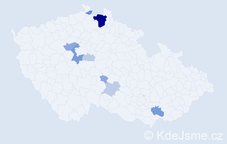 Příjmení: 'Veroňková', počet výskytů 26 v celé ČR