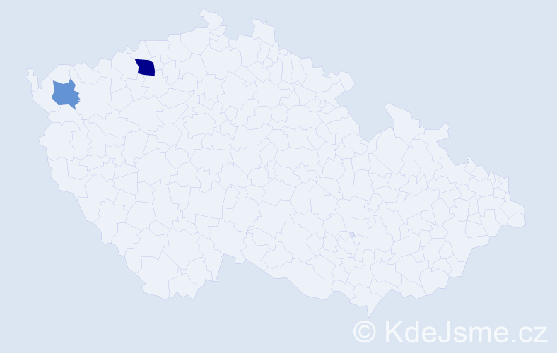 Příjmení: 'Konheiserová', počet výskytů 7 v celé ČR