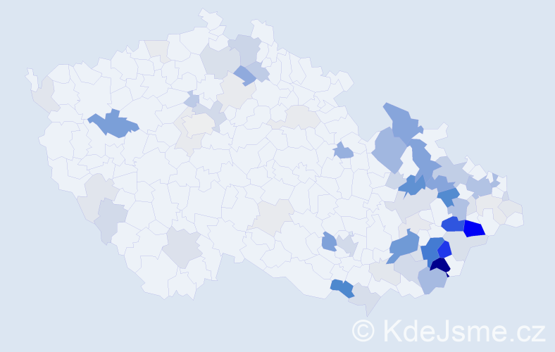 Příjmení: 'Švajda', počet výskytů 235 v celé ČR