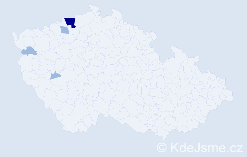 Příjmení: 'Krupna', počet výskytů 7 v celé ČR