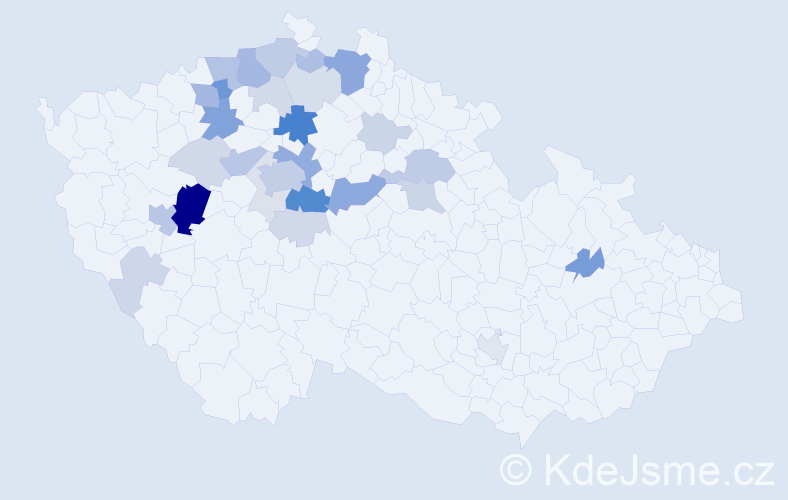 Příjmení: 'Krchovová', počet výskytů 99 v celé ČR