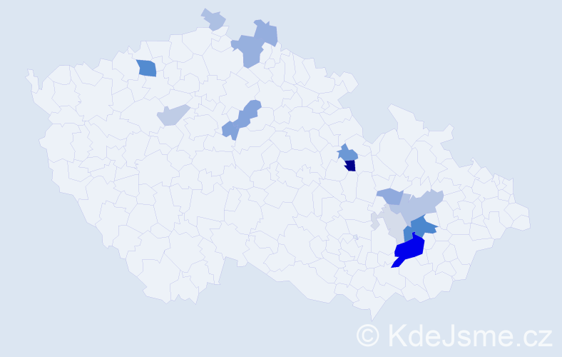 Příjmení: 'Gremlicová', počet výskytů 49 v celé ČR