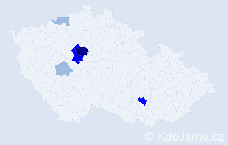 Příjmení: 'Aslan', počet výskytů 13 v celé ČR