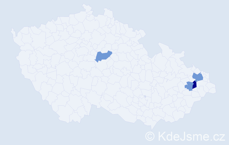 Příjmení: 'Heláková', počet výskytů 12 v celé ČR