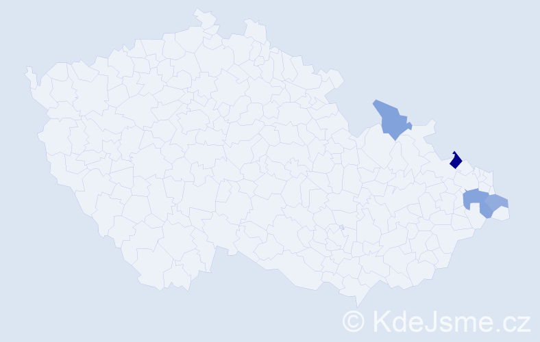Příjmení: 'Krellová', počet výskytů 6 v celé ČR