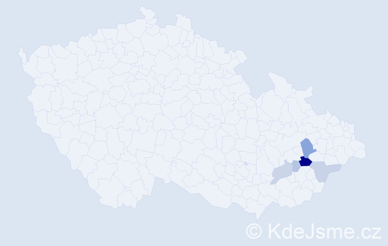 Příjmení: 'Icela', počet výskytů 14 v celé ČR