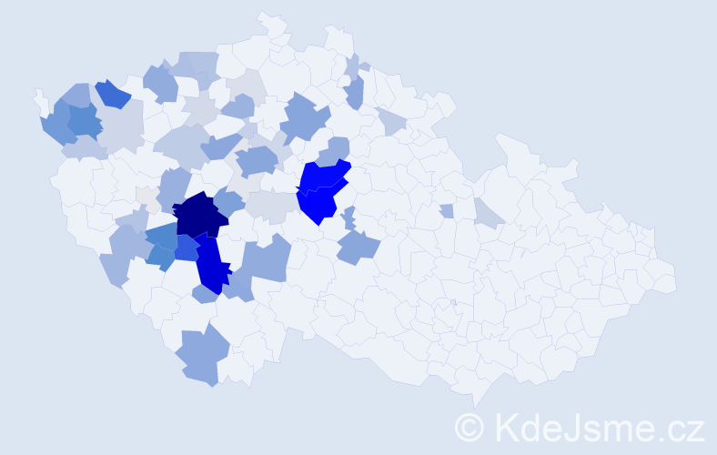 Příjmení: 'Převrátil', počet výskytů 229 v celé ČR