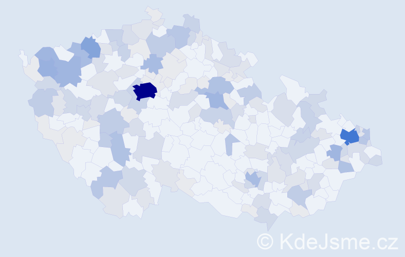 Příjmení: 'Hudák', počet výskytů 490 v celé ČR