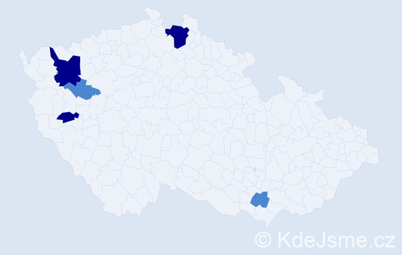 Příjmení: 'Čurhová', počet výskytů 11 v celé ČR
