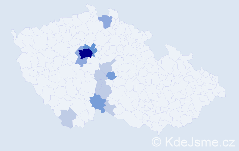 Příjmení: 'Závitkovská', počet výskytů 30 v celé ČR