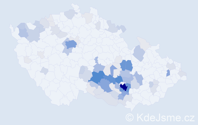 Příjmení: 'Pařil', počet výskytů 361 v celé ČR