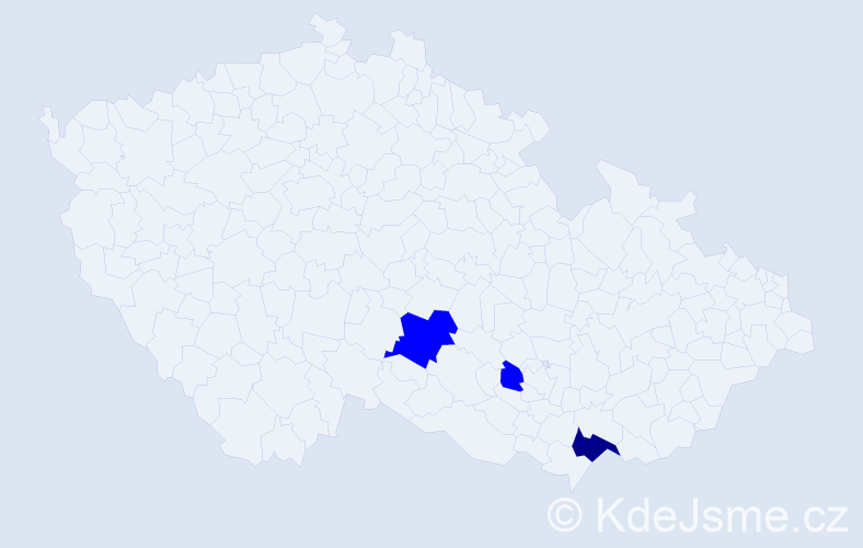 Příjmení: 'Trtoň', počet výskytů 4 v celé ČR