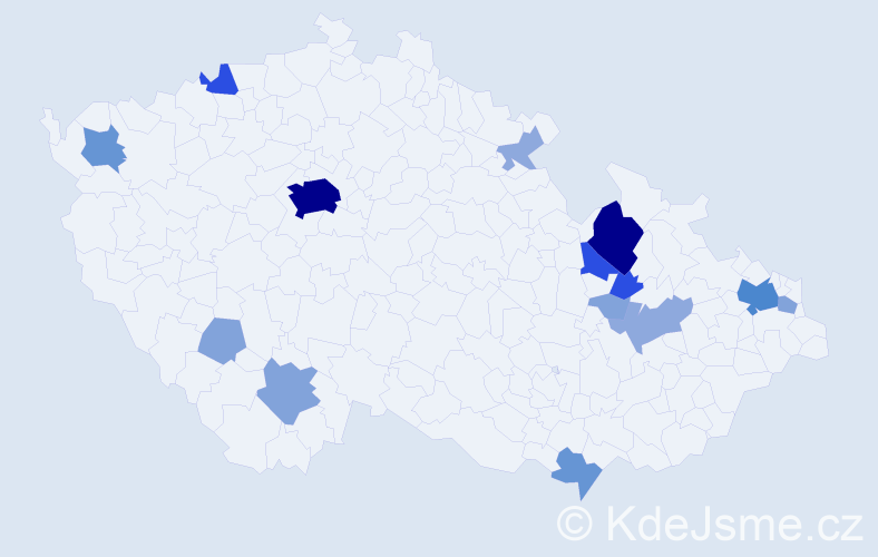 Příjmení: 'Dražný', počet výskytů 51 v celé ČR