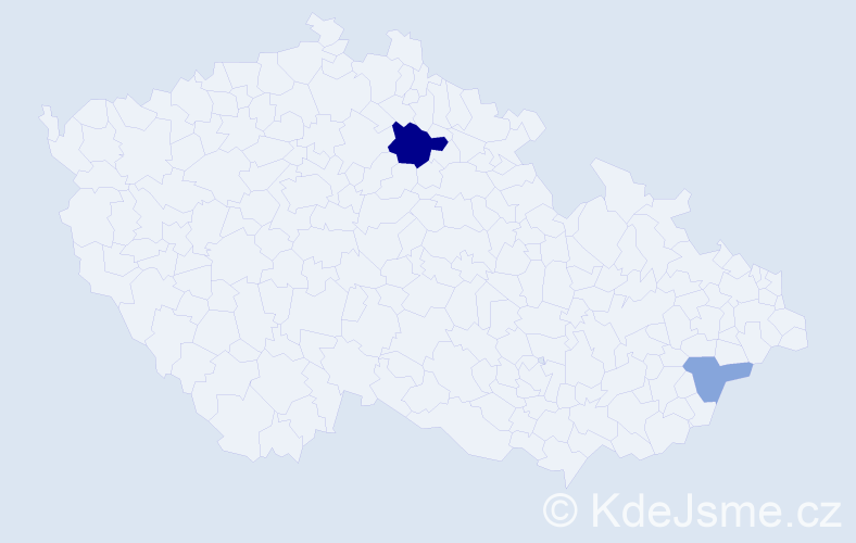 Příjmení: 'Dotisk', počet výskytů 4 v celé ČR