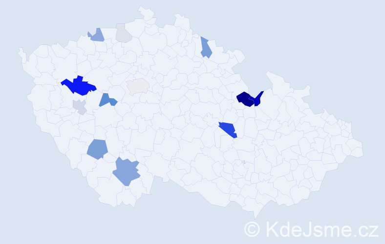 Příjmení: 'Bajtová', počet výskytů 37 v celé ČR