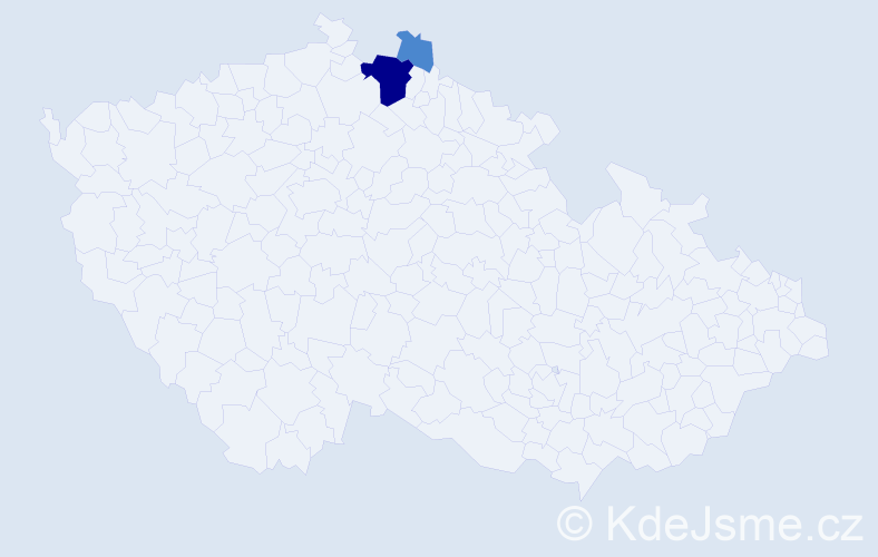 Příjmení: 'Brelka', počet výskytů 6 v celé ČR