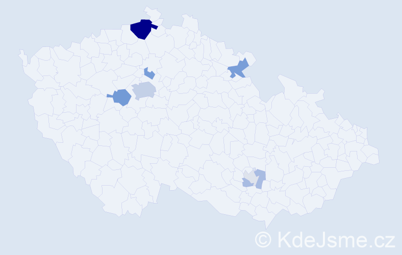Příjmení: 'Utratil', počet výskytů 22 v celé ČR