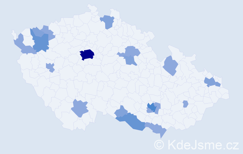 Příjmení: 'Jelinek', počet výskytů 41 v celé ČR