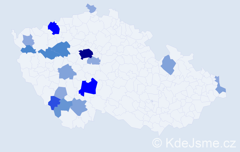 Příjmení: 'Gaier', počet výskytů 55 v celé ČR