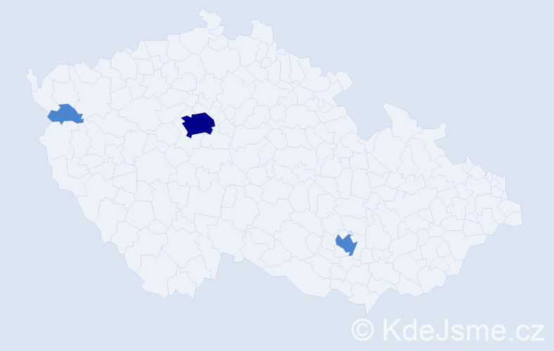 Příjmení: 'Salameh', počet výskytů 5 v celé ČR