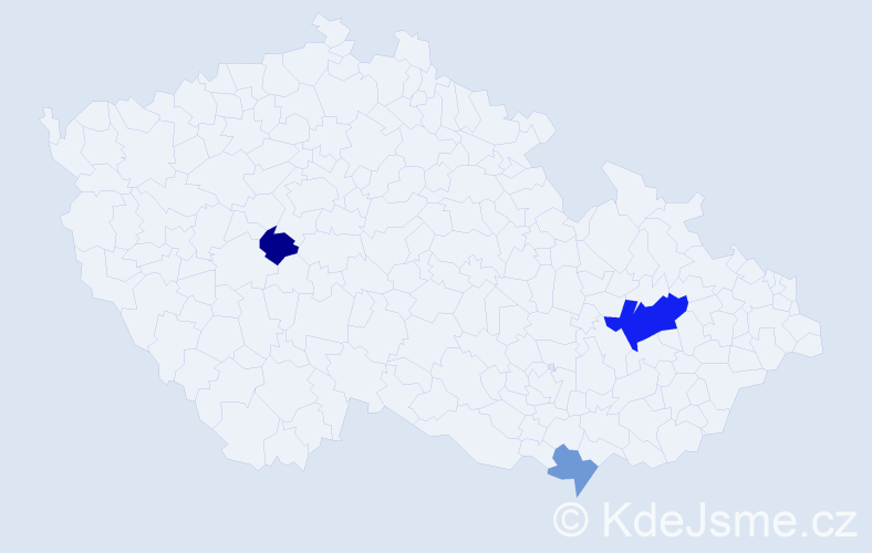 Příjmení: 'Kneipová', počet výskytů 6 v celé ČR