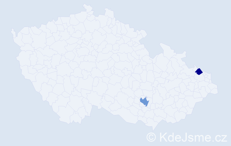 Příjmení: 'Thomisová', počet výskytů 3 v celé ČR