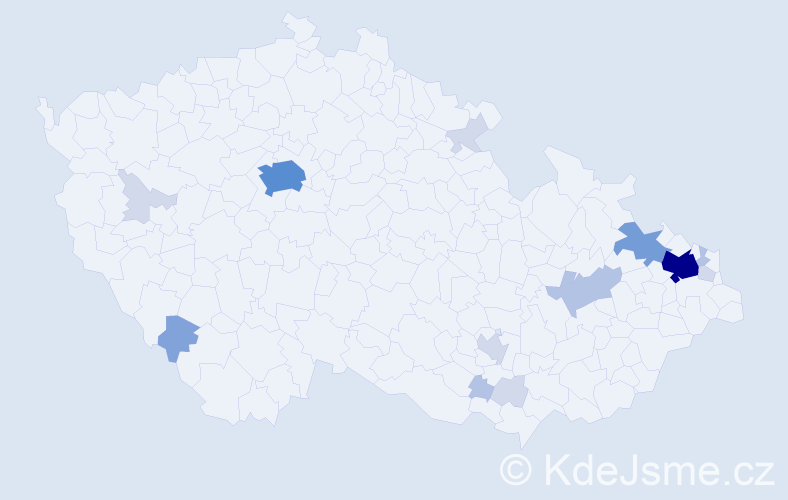 Příjmení: 'Piech', počet výskytů 43 v celé ČR