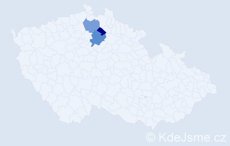 Příjmení: 'Čurej', počet výskytů 14 v celé ČR