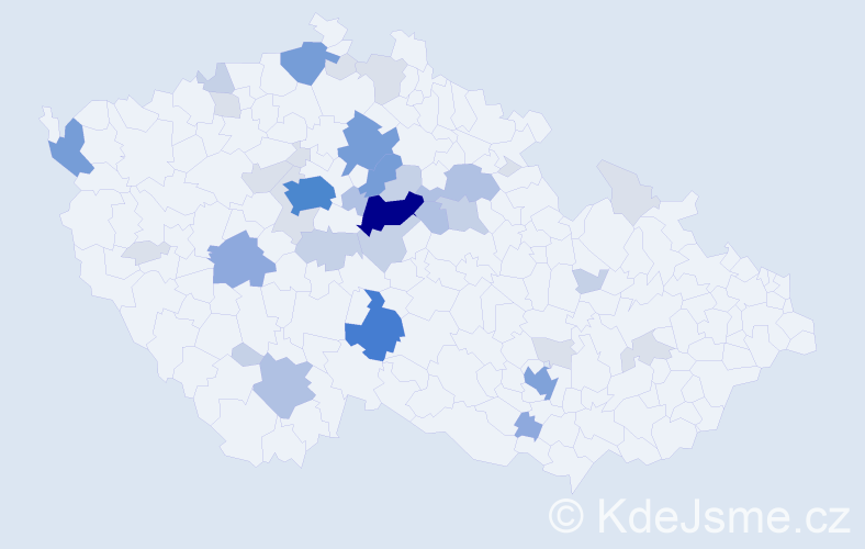 Příjmení: 'Čábelková', počet výskytů 125 v celé ČR