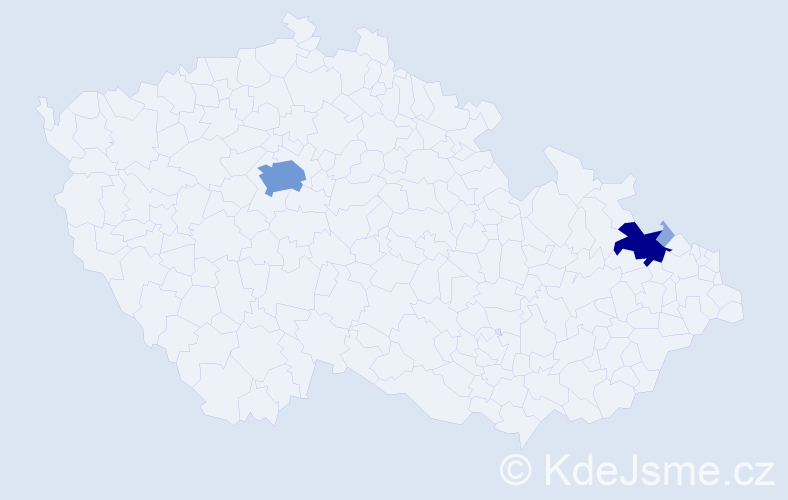 Příjmení: 'Krušberská', počet výskytů 14 v celé ČR
